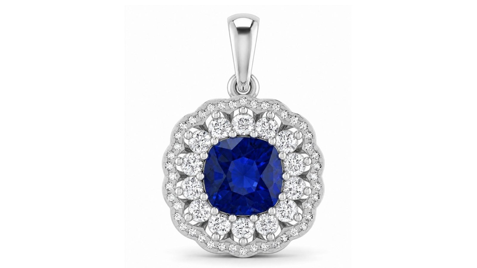 LG - 14K 3.16CT D-PENDANT LDS CUSC/RDS CERTIFIED SAPH 2.56